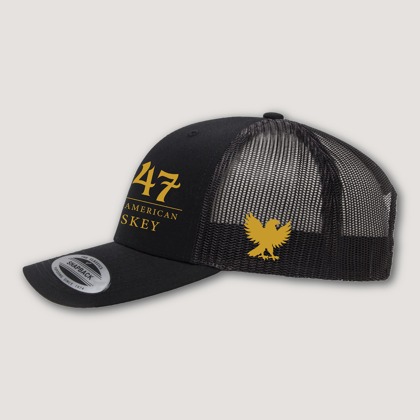 Premium Trucker Hat – Black & Gold