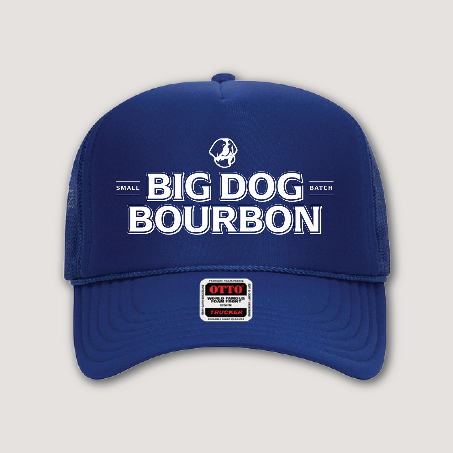 Big Dog Bourbon Trucker Hat – Royal Blue