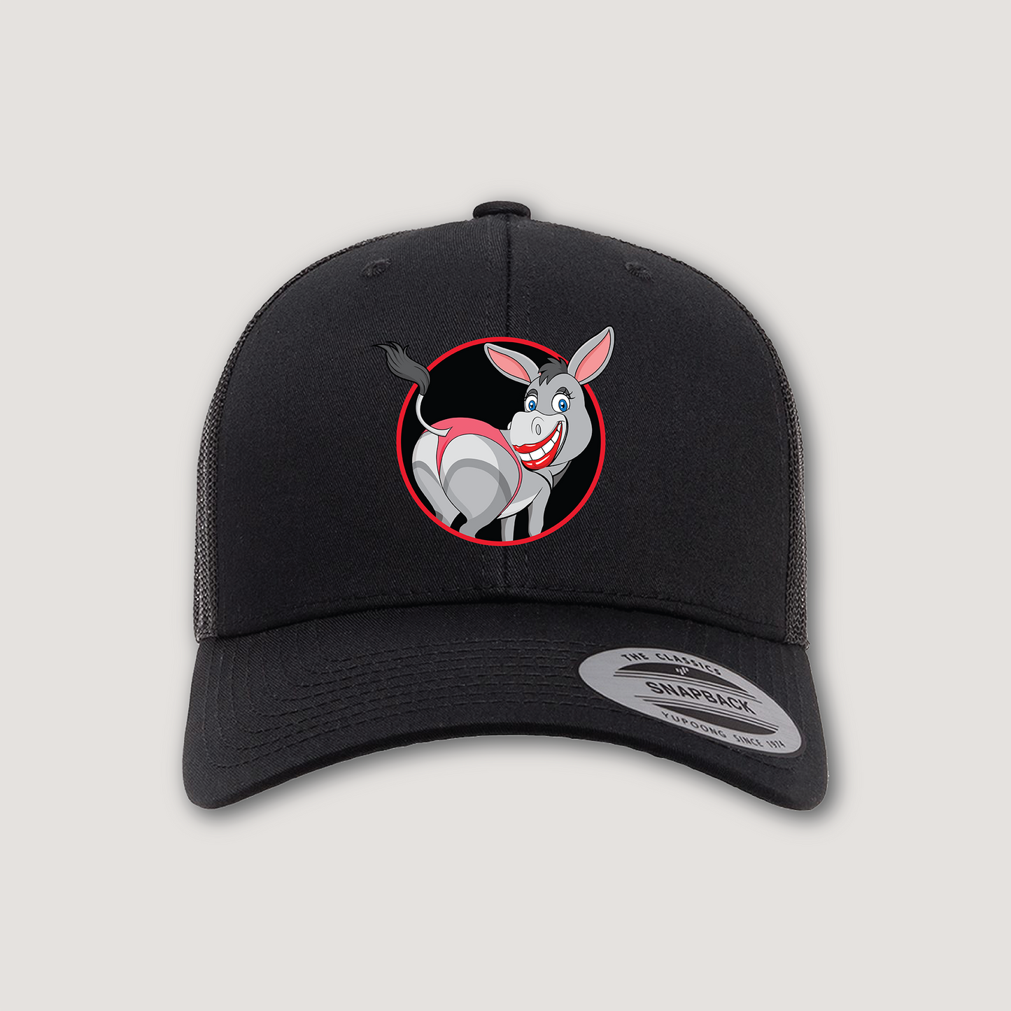 Wise Ass Donkey Hat – Black Trucker