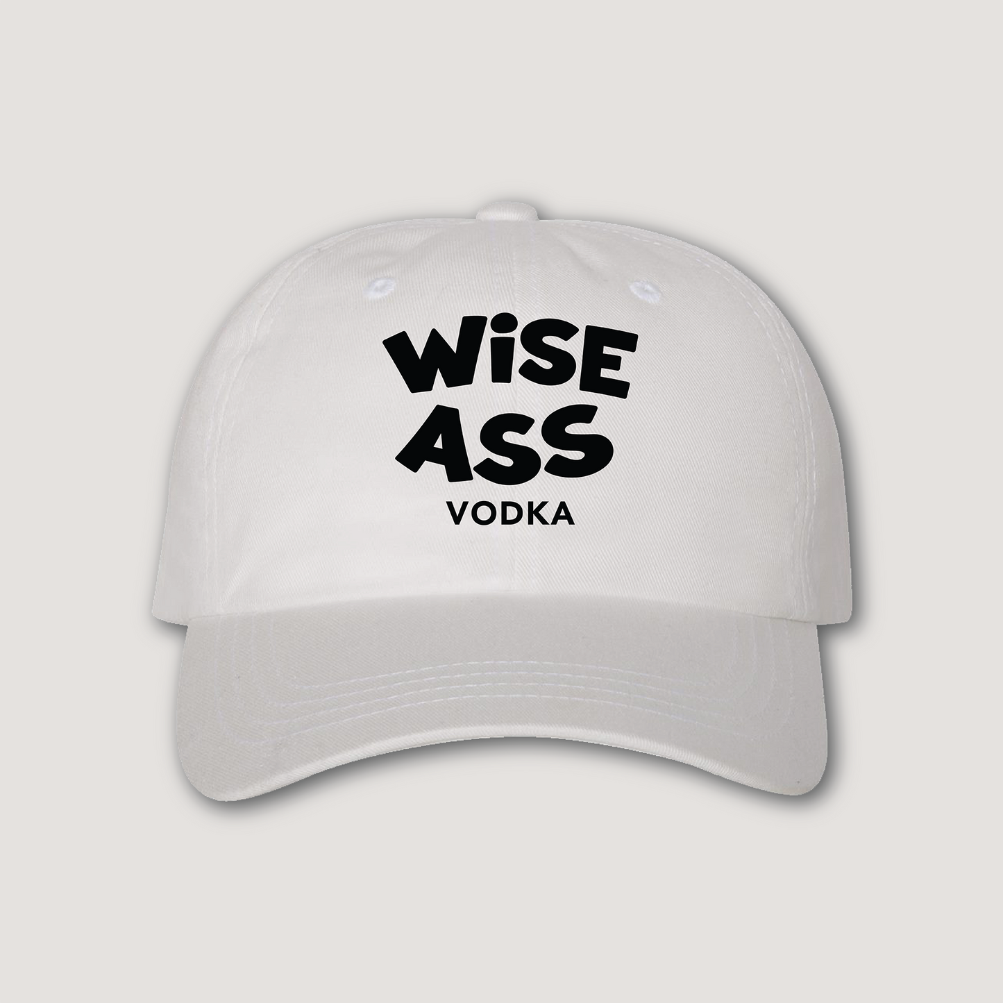 Wise Ass Vodka Hat – White Dad Cap