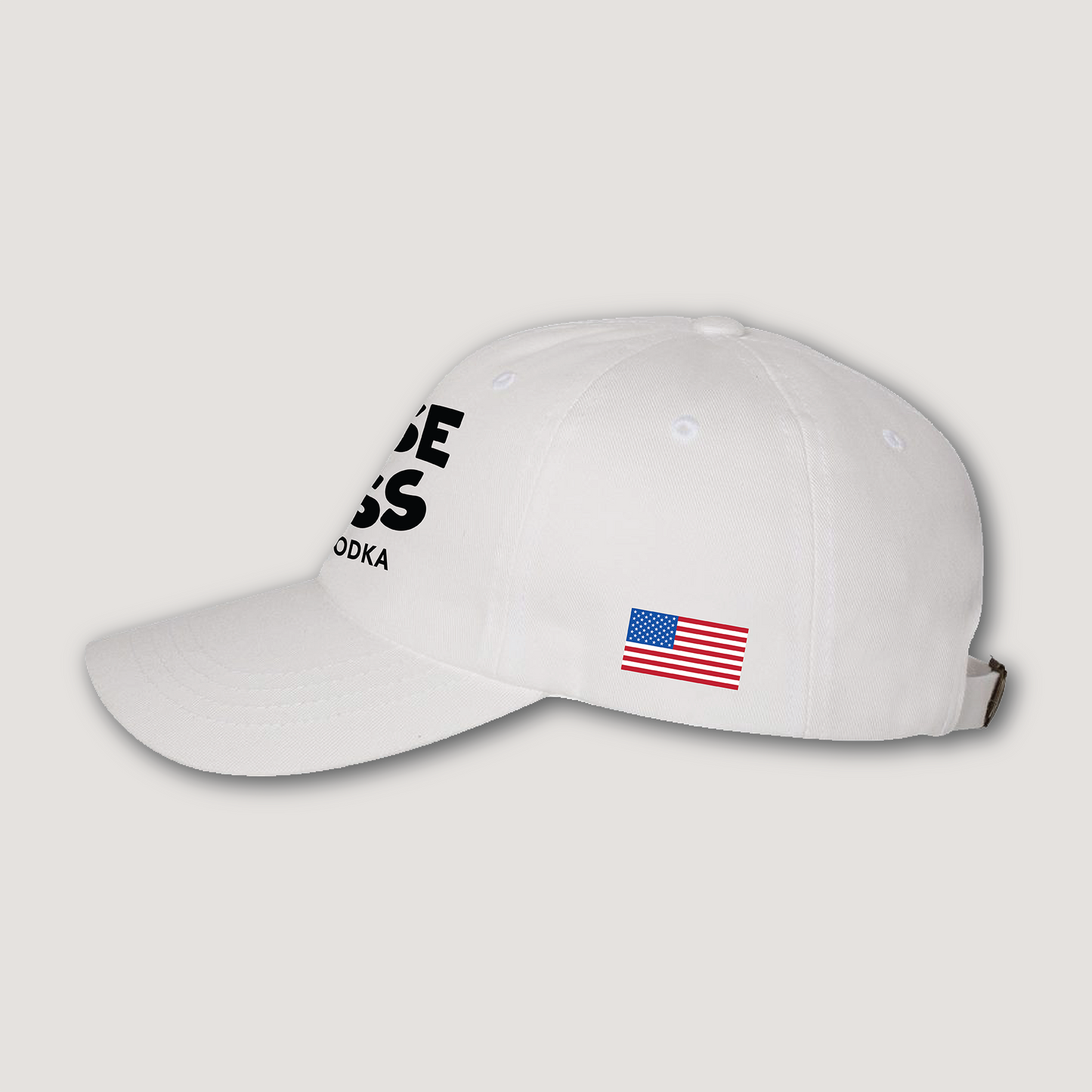Wise Ass Vodka Hat – White Dad Cap